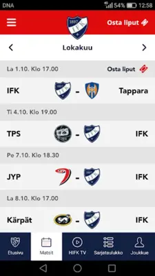 HIFK android App screenshot 4